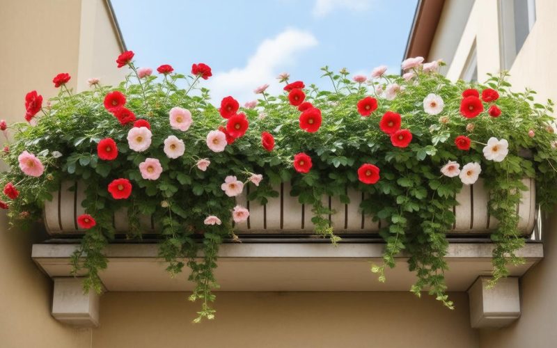 Csüngő muskátli (Pelargonium peltatum) gondozása erkélyen és balkonon