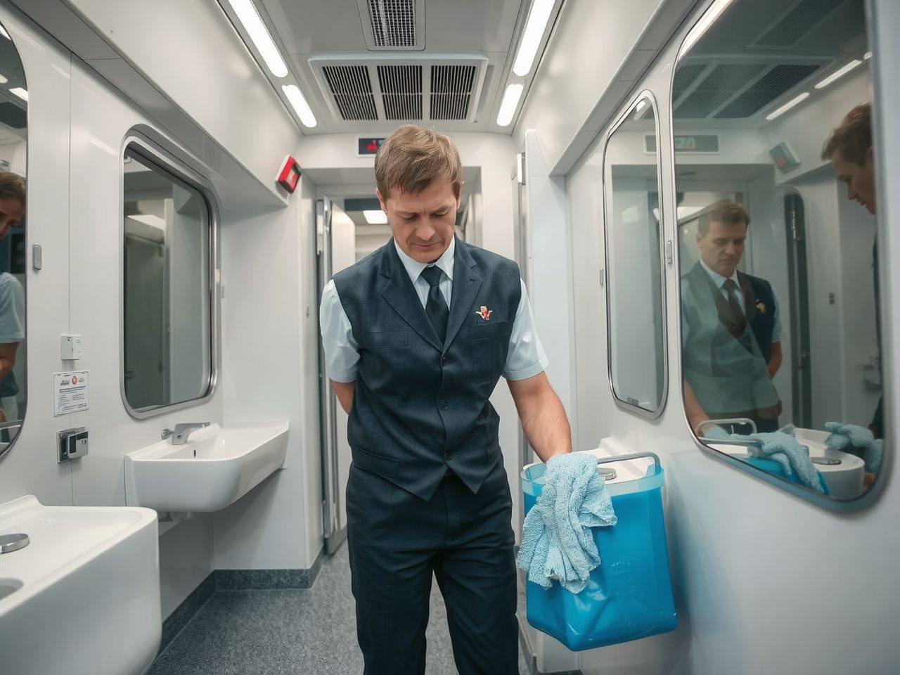 A személyzet folyamatos fertőtlenítéssel biztosítja a WC higiéniáját.