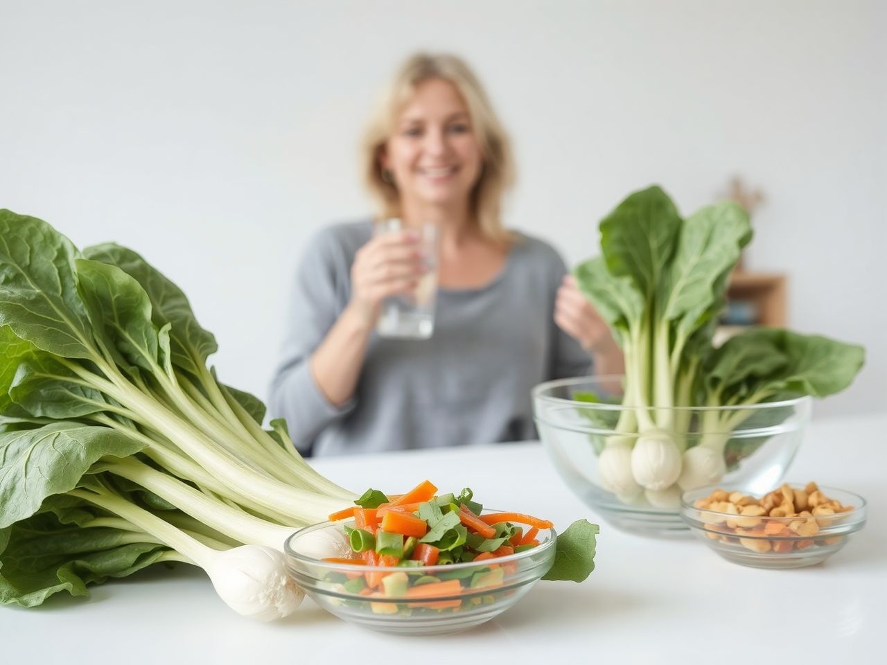 A pak choi rostjai támogatják a bélflóra egészségét és emésztést.