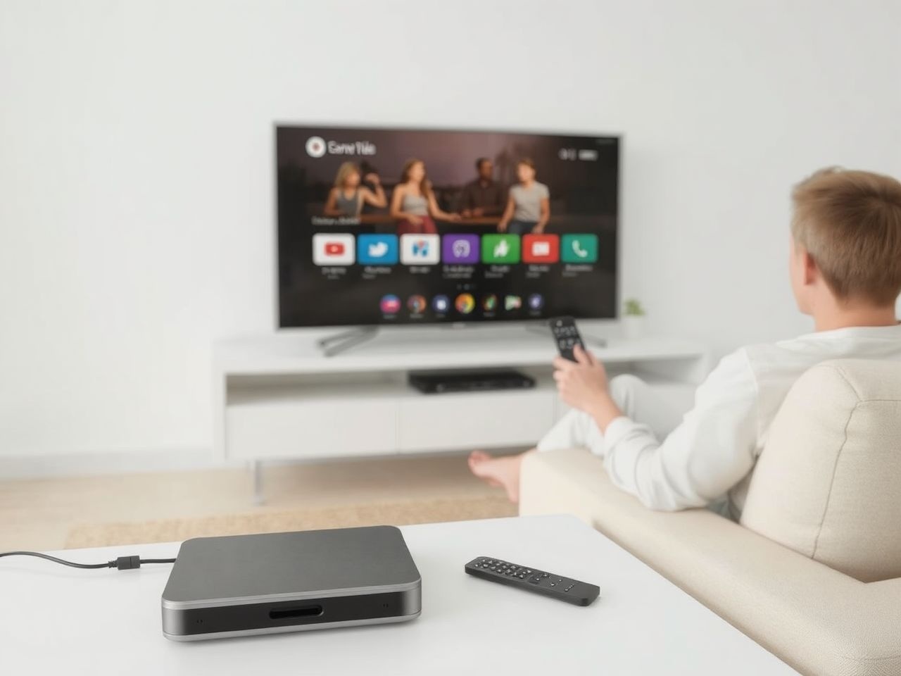 A set top box digitális jeleket alakít át tévébaráttá.