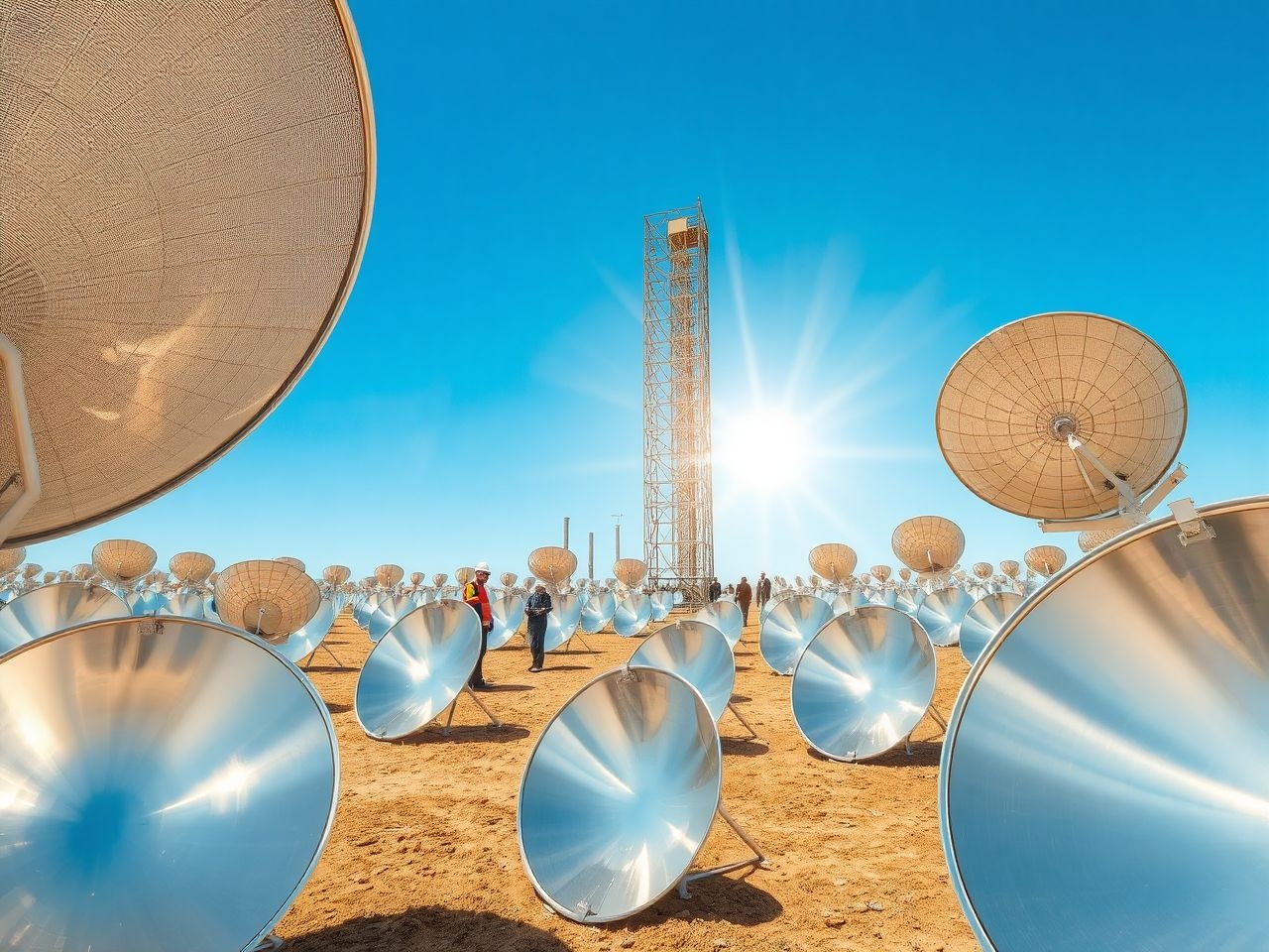 A koncentrált napenergia rendszerek hőt fókuszálnak parabolatükrökkel.