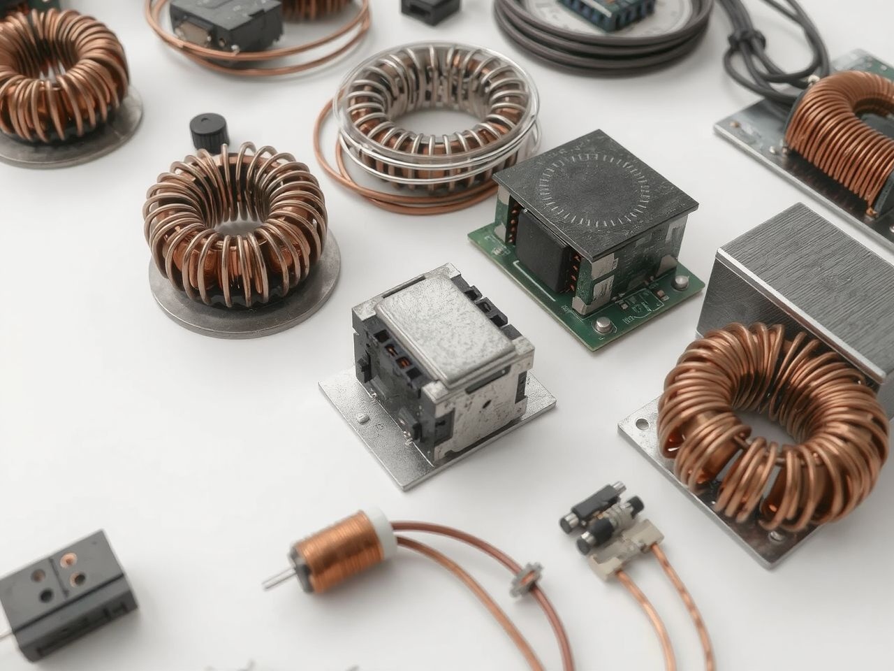 Az elektronikus transzformátor alapja a ferromágneses mag és tekercsek.
