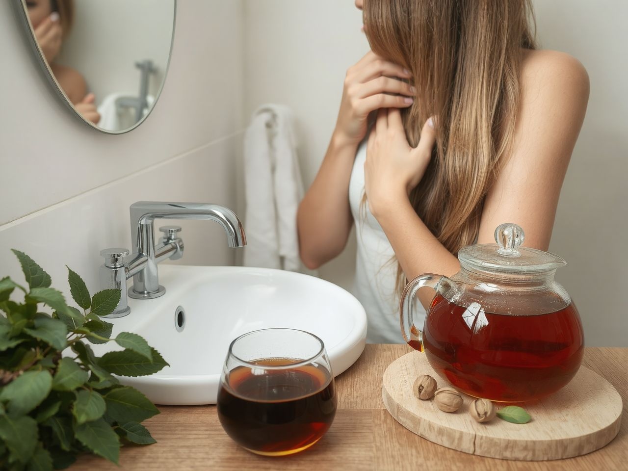 A diólevél tea serkenti a hajhagymák egészséges növekedését.