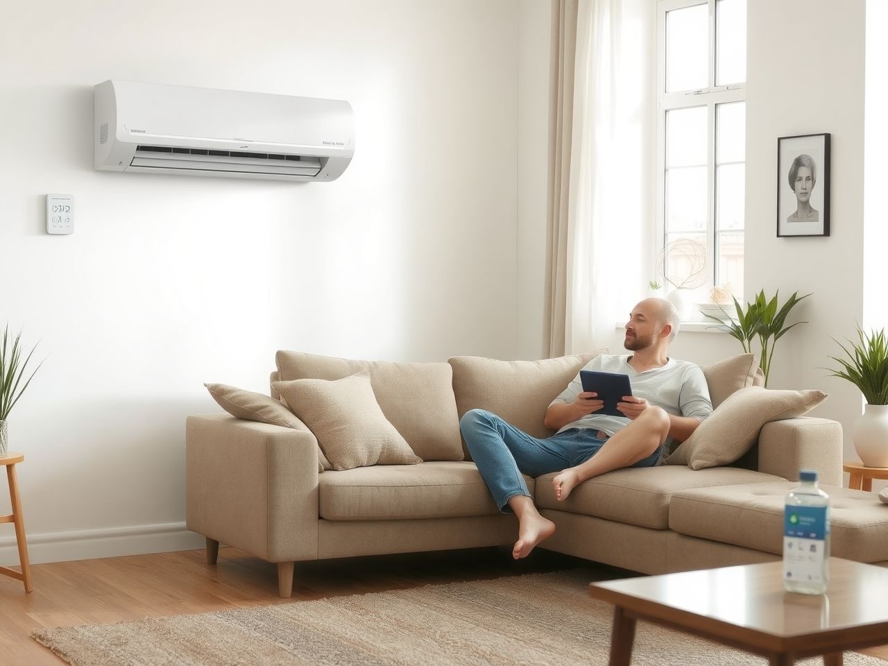 A digitális kétzónás klíma okosotthonban energiatakarékosan optimalizálja a hőmérsékletet.