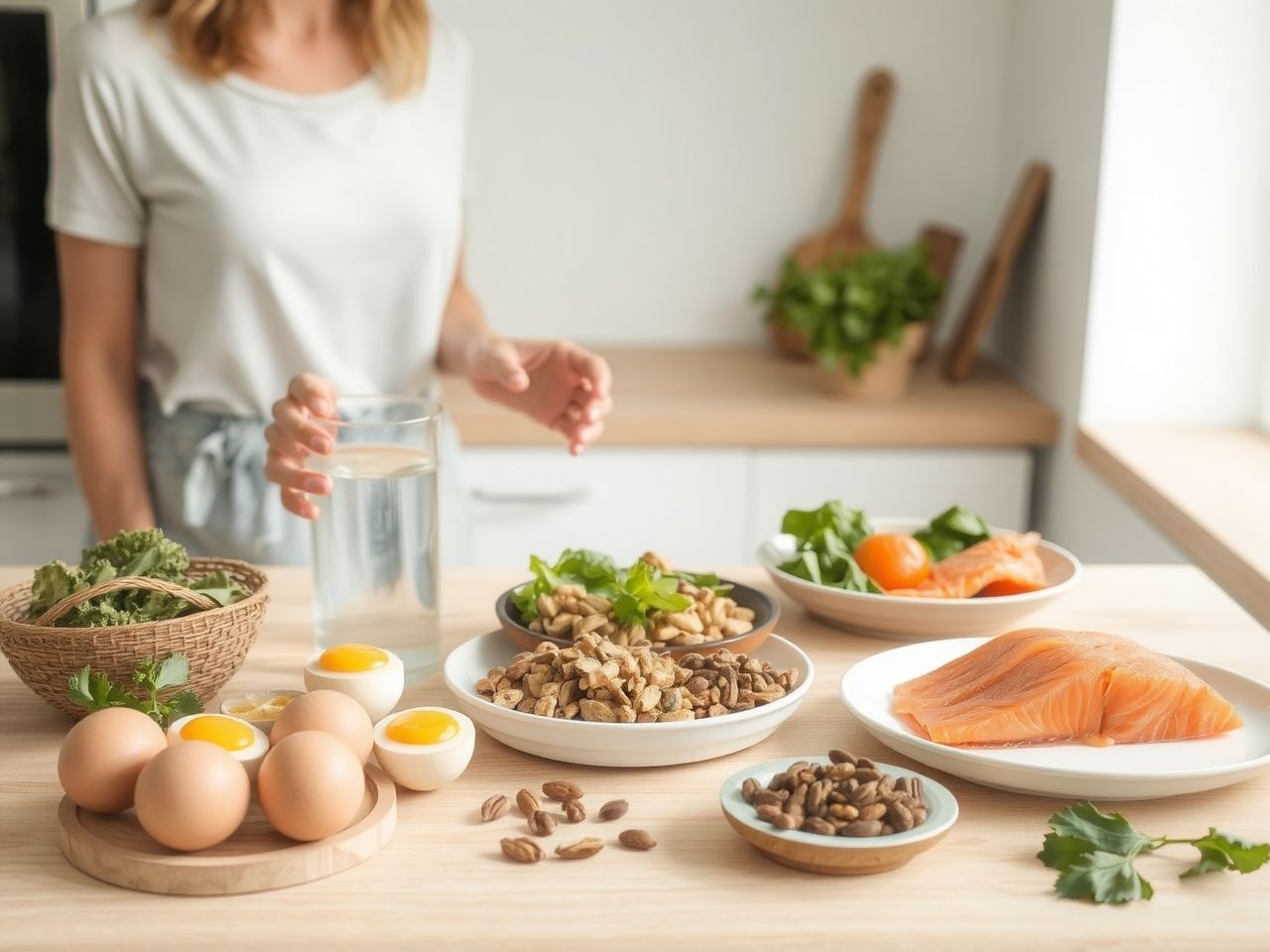 A tojás és spenót gazdag keratinépítő fehérjékben.
