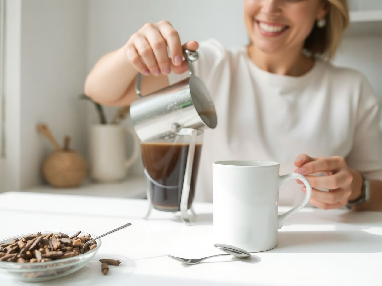 A cikória kávé természetes koffeinmentes, emésztést segítő ital.