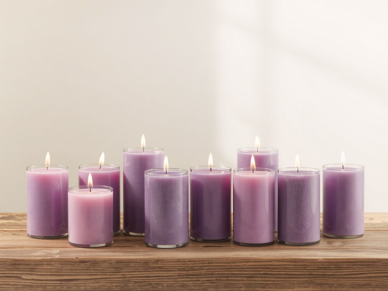 A lila gyertya árnyalatai különböző spirituális energiákat idéznek elő.
