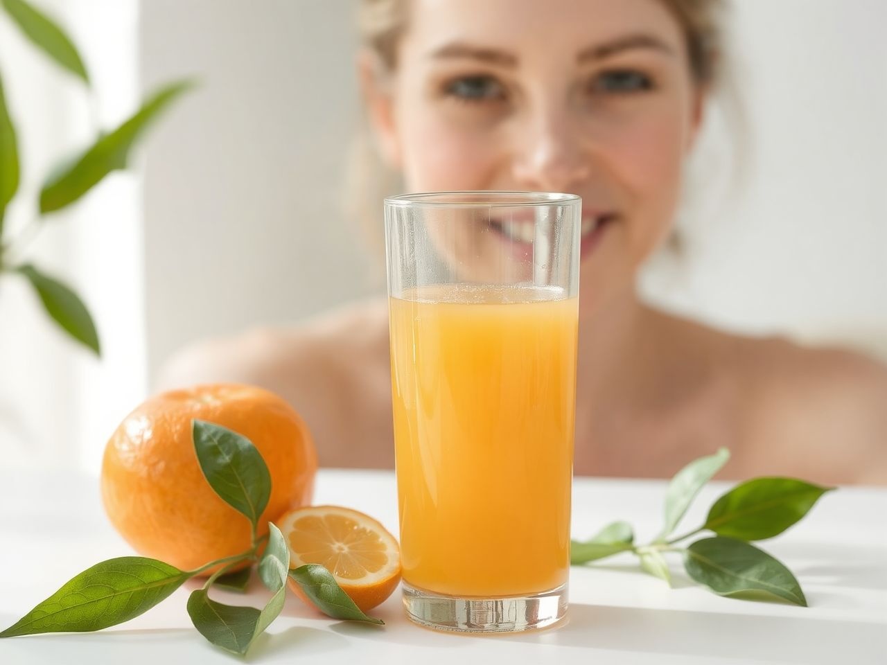 A narancslé C-vitaminja hozzájárul a szem egészségéhez.