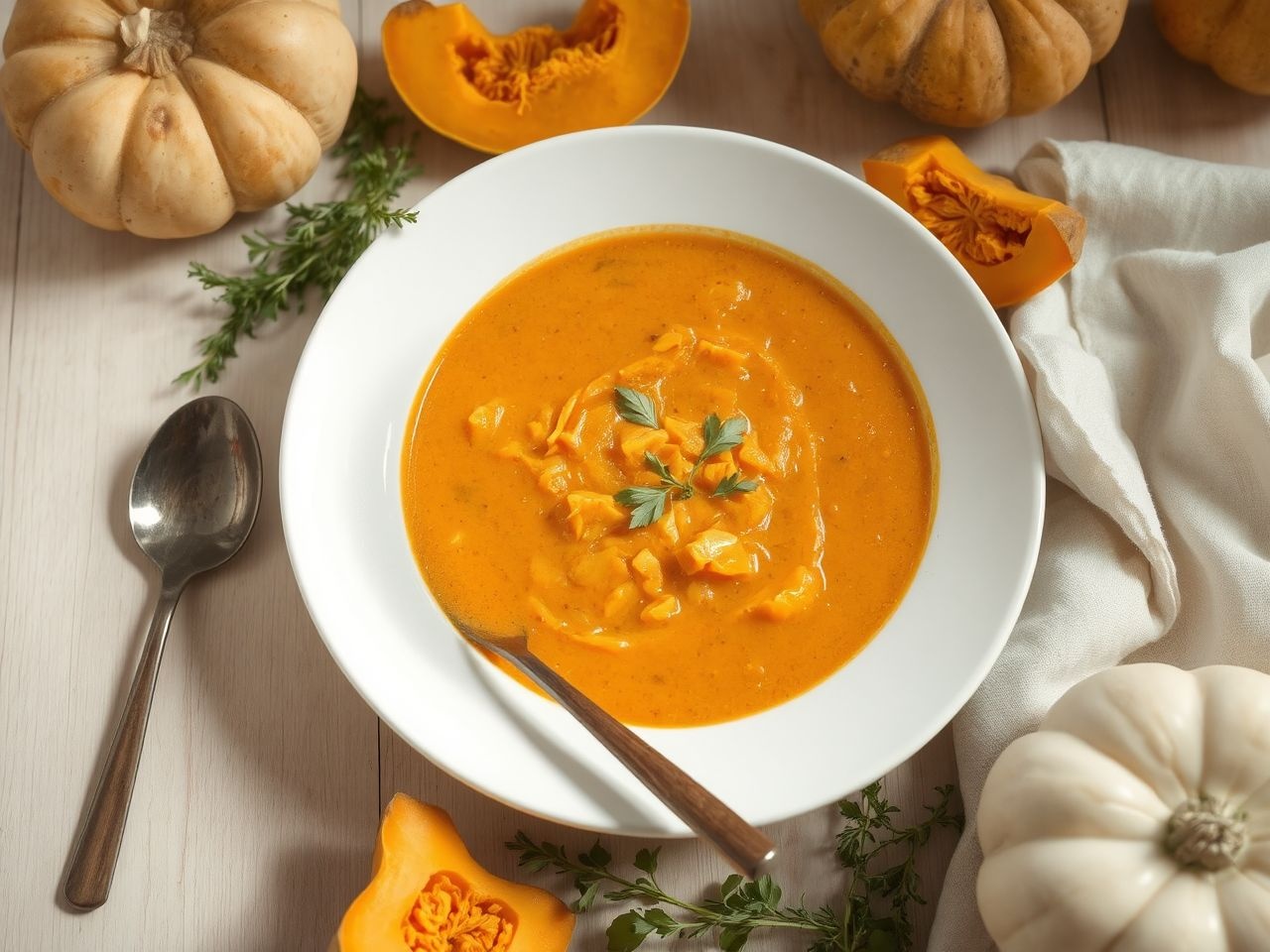 A tökfőzelék gazdag rostokban, támogatja az emésztést.