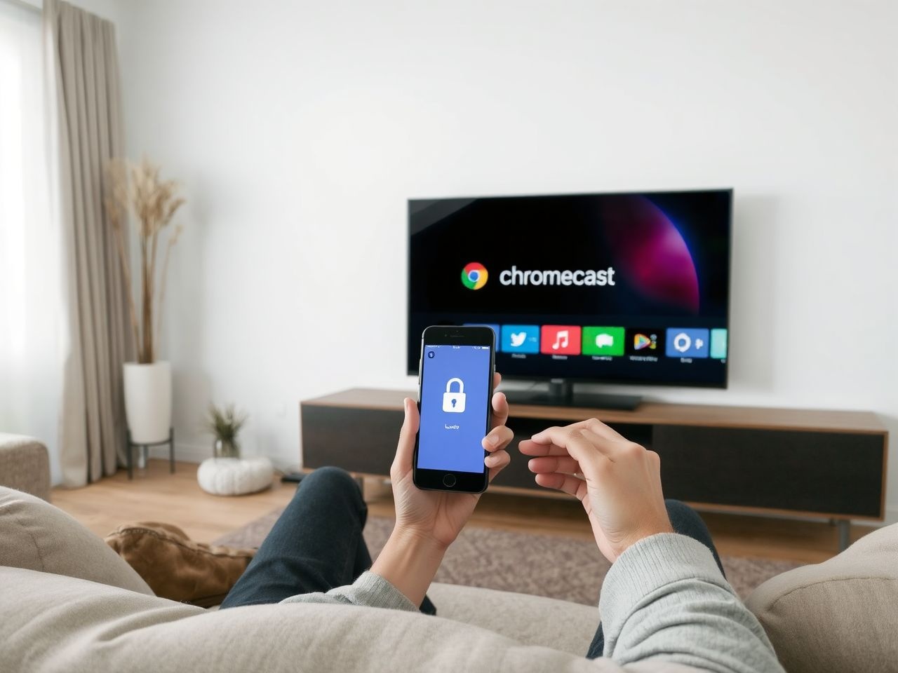 A Chromecast titkosított kapcsolatot használ az adatvédelem érdekében.