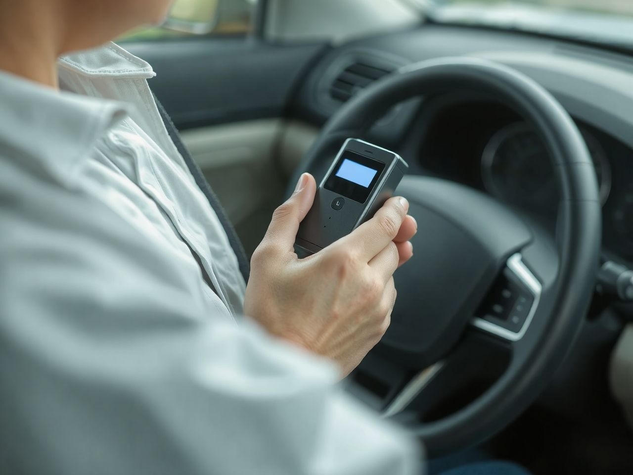 Az alkoholszonda elektromos jelekkel méri a kilélegzett alkoholt.