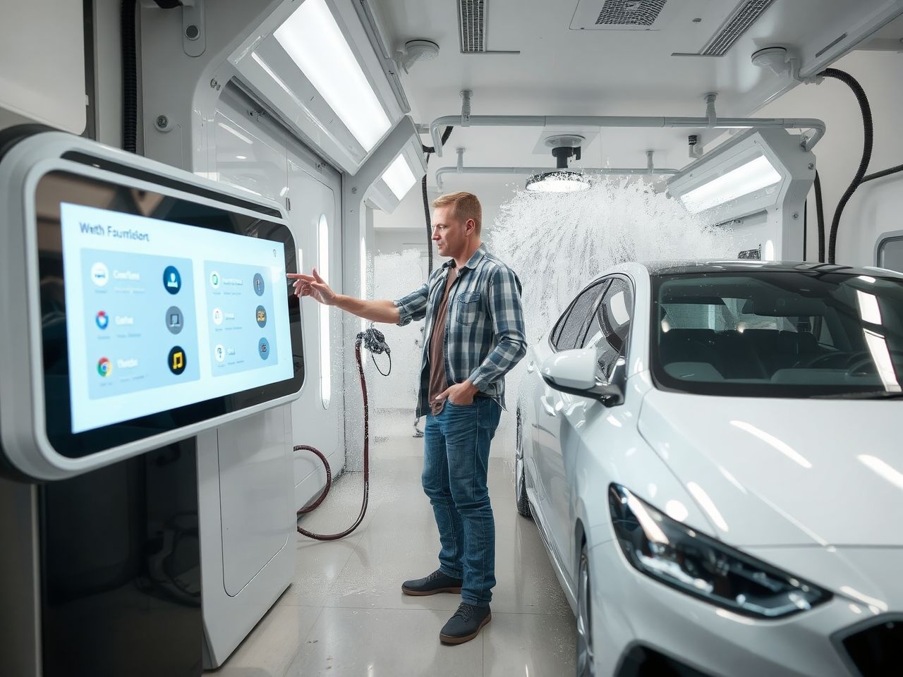 Az önkiszolgáló autómosók jövője az érintésmentes technológiában rejlik.
