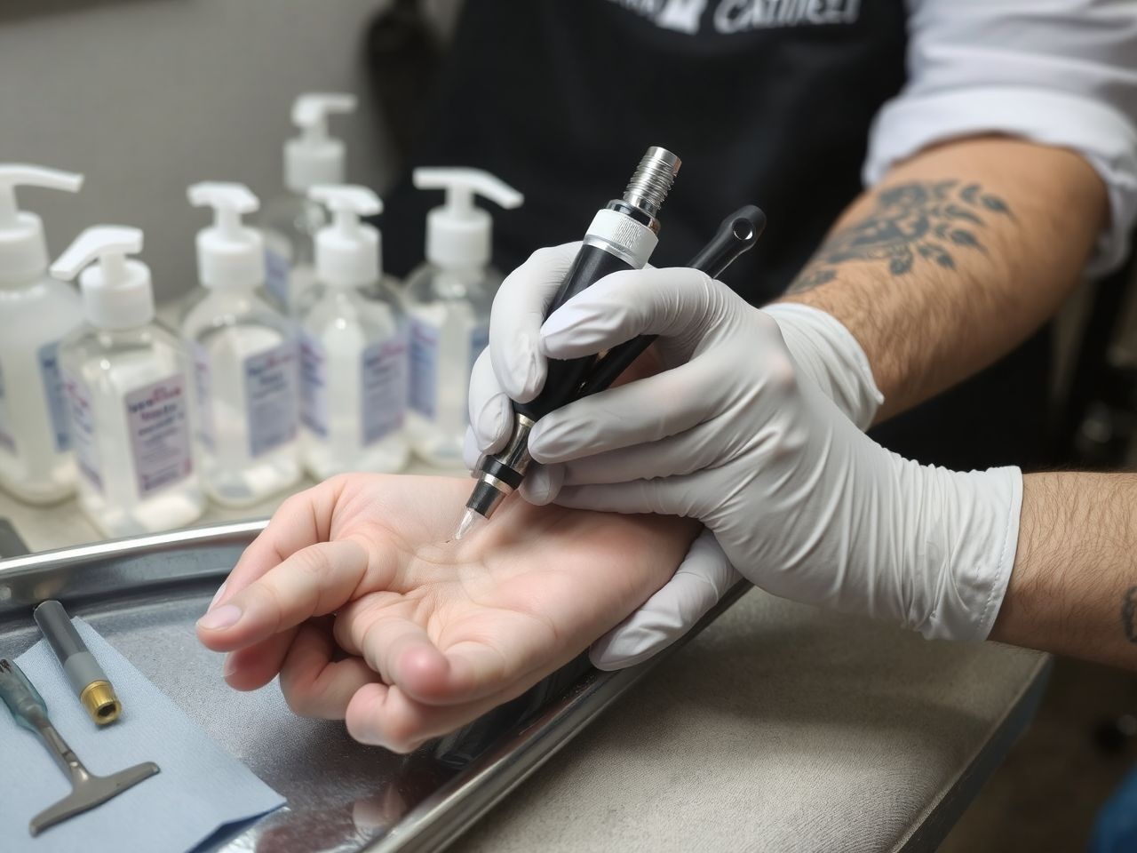 A megfelelő sterilizáció csökkenti a tetoválás utáni fertőzés kockázatát.