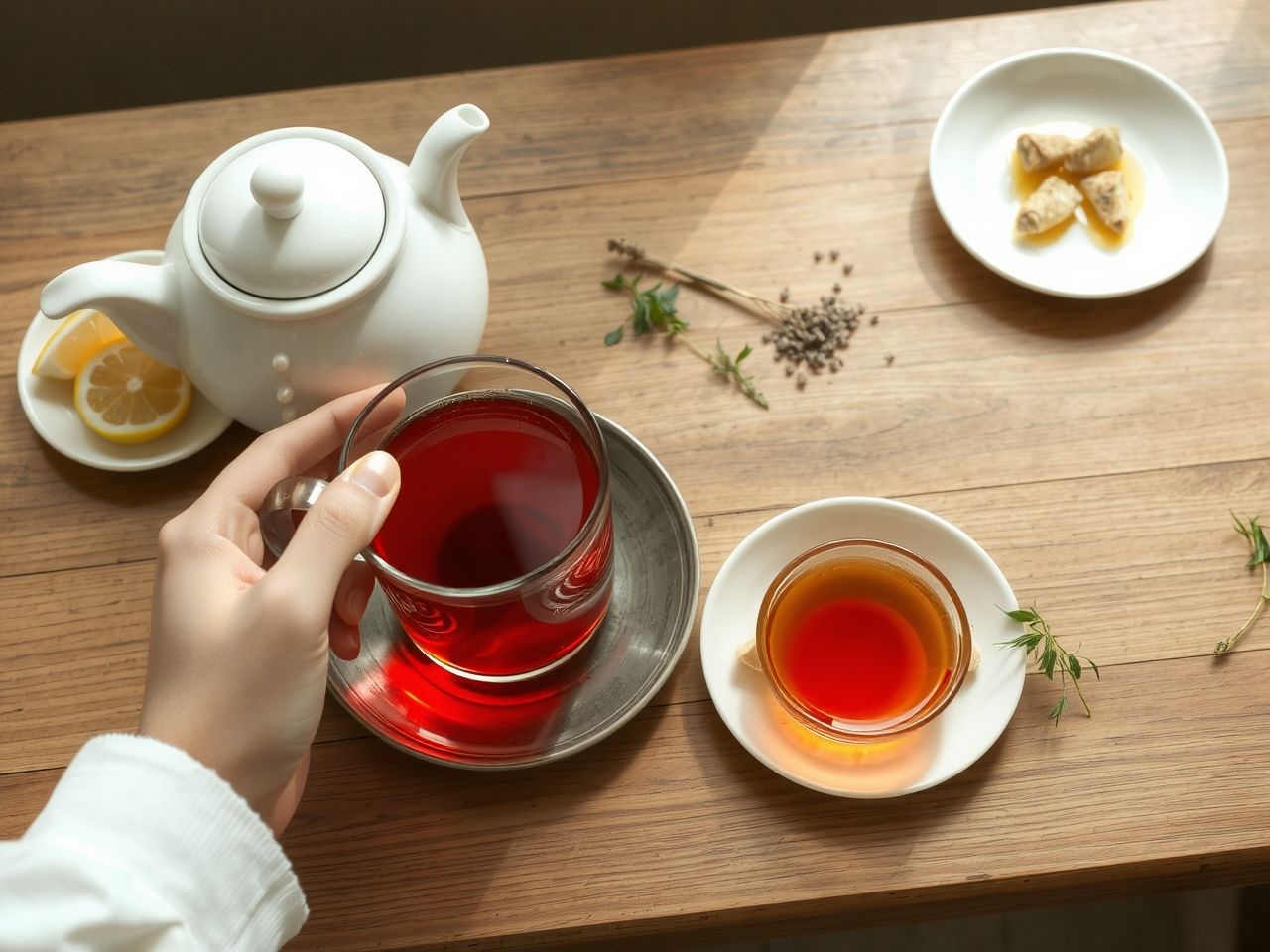 A vörös tea fogyasztása segíti az emésztést és relaxál.