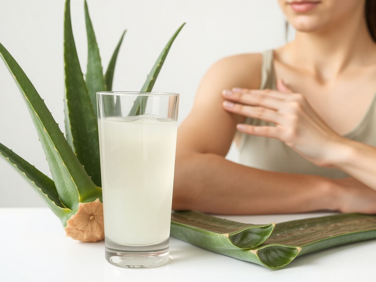 Az aloe ital természetes gyulladáscsökkentőként enyhíti a fájdalmat.