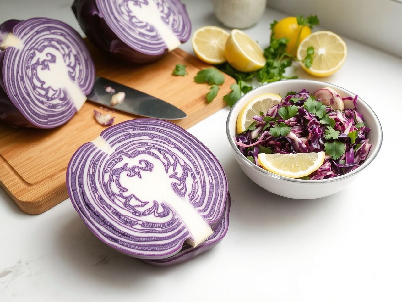 A lilakáposzta gazdag antioxidánsokban, salátákhoz kiváló.