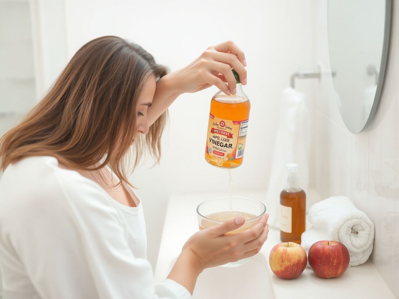 Az almaecet természetes fényt és tisztaságot biztosít hajadnak.