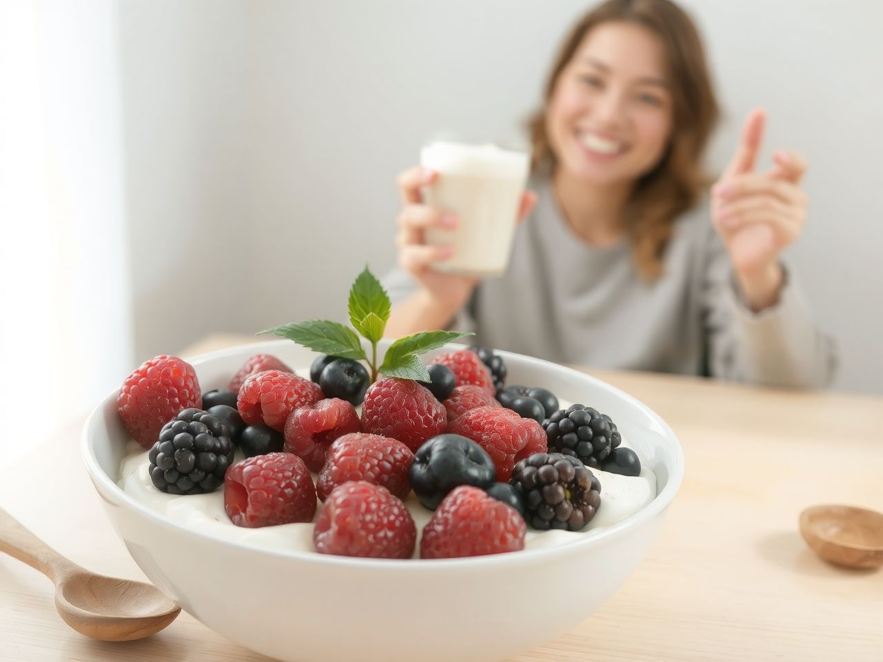 A joghurt probiotikumai erősítik az immunrendszer védekezőképességét.