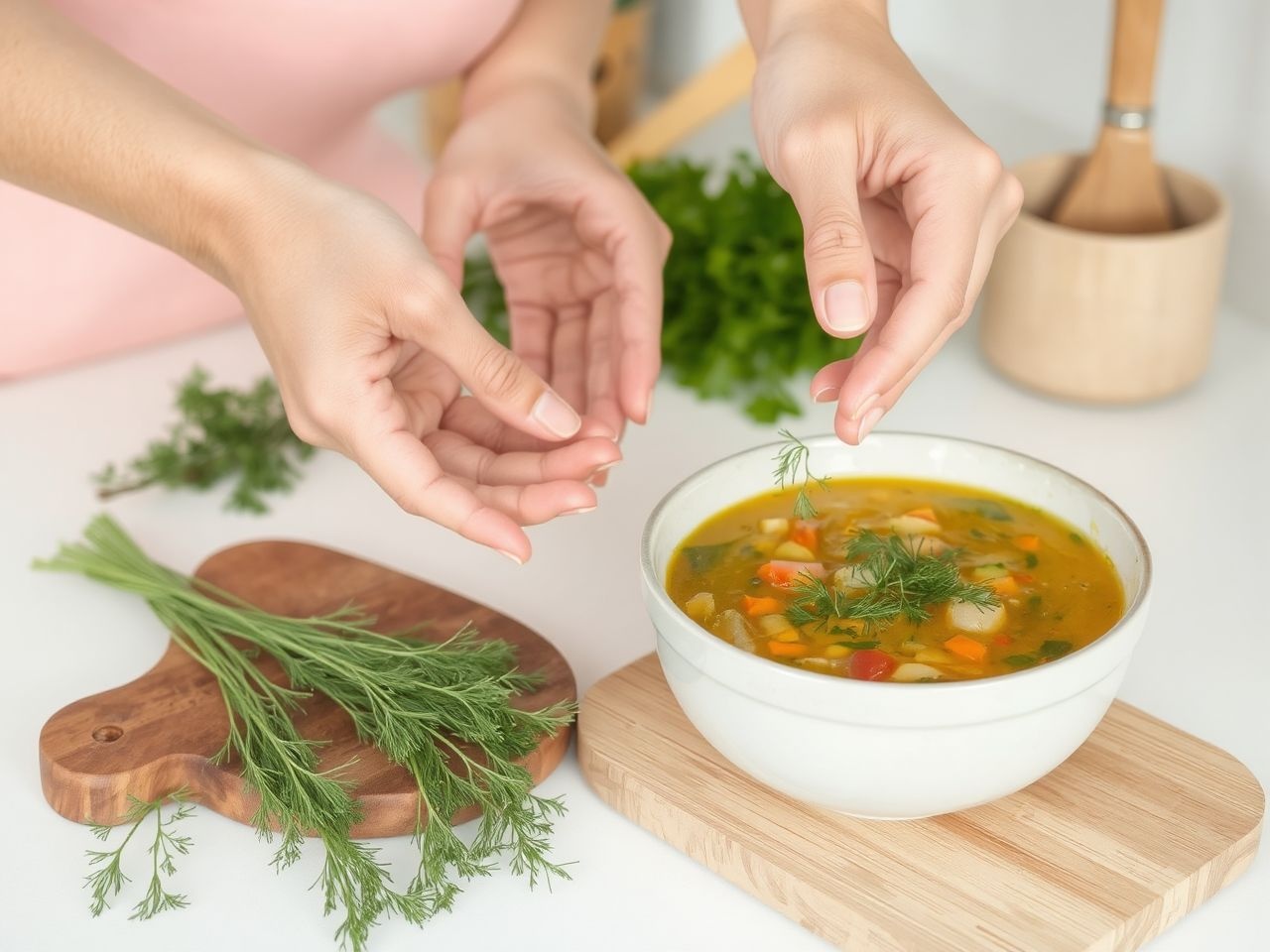 A kapor friss íze feldobja a levesek és saláták aromáját.