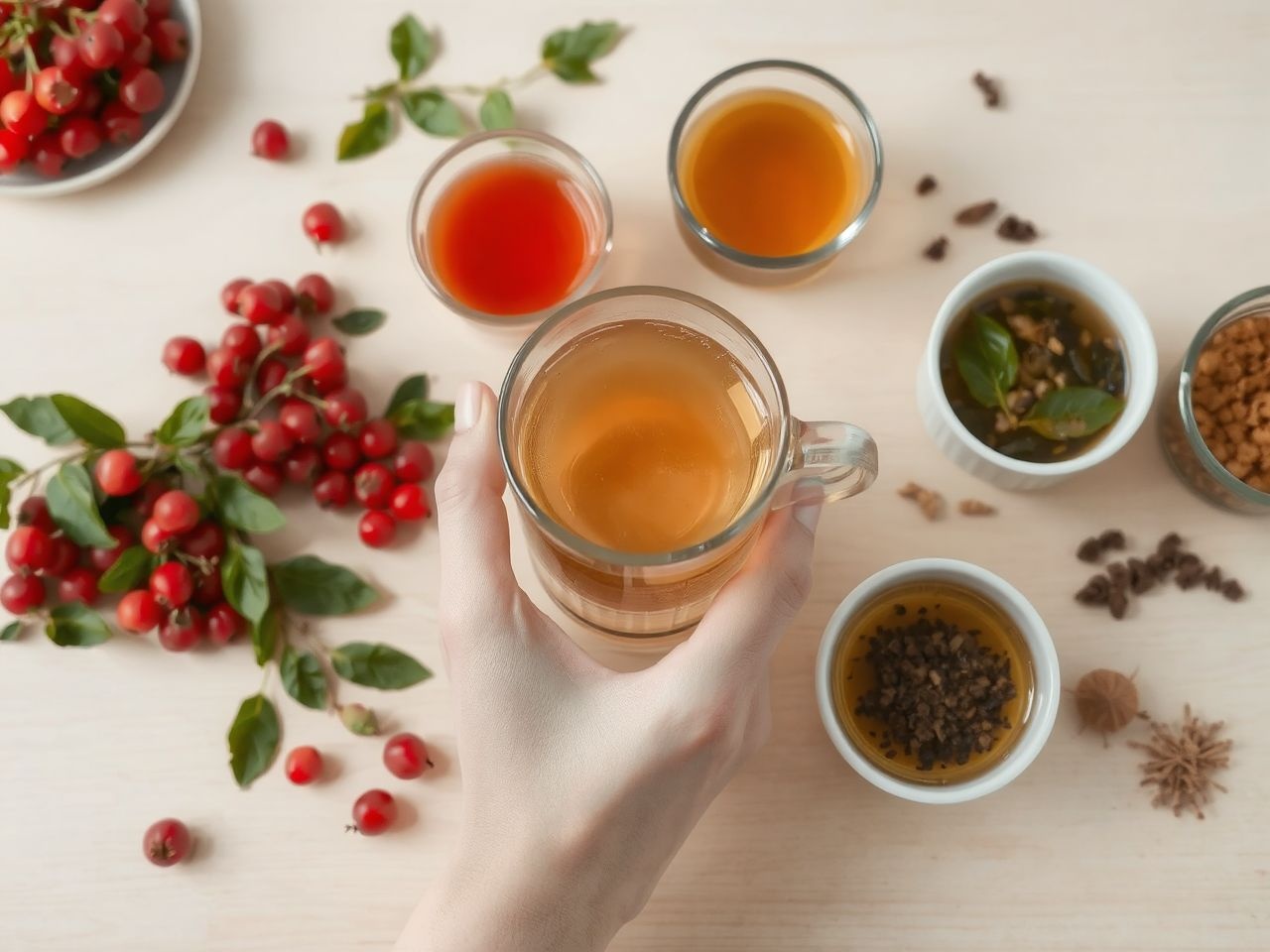 A galagonya tea természetes flavonoidokkal erősíti a szívet.