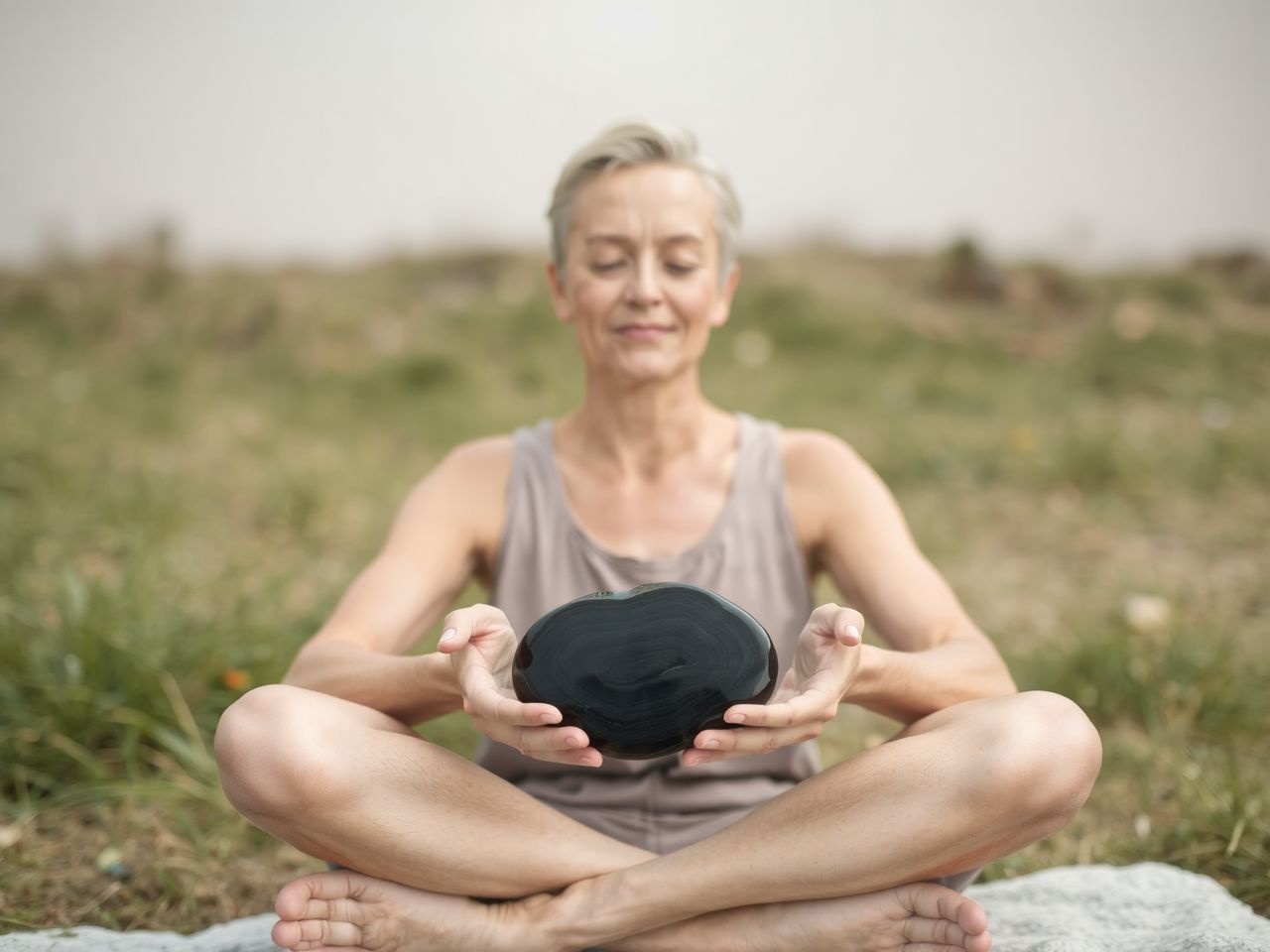 A fekete achát meditáció segíti a mélyebb belső nyugalmat.