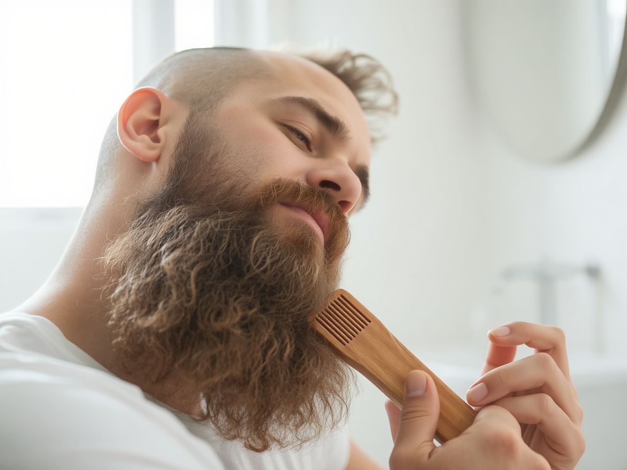 A szakállfésű használata napi rituálévá emeli az ápolást.