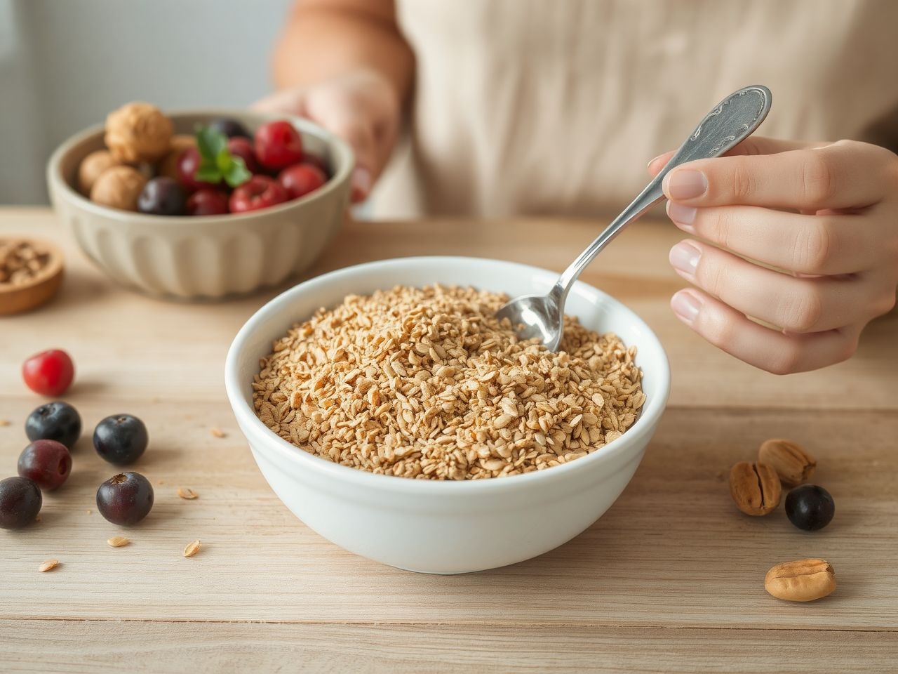 A lenmagpehely gazdag omega-3 zsírsavakban és rostokban.