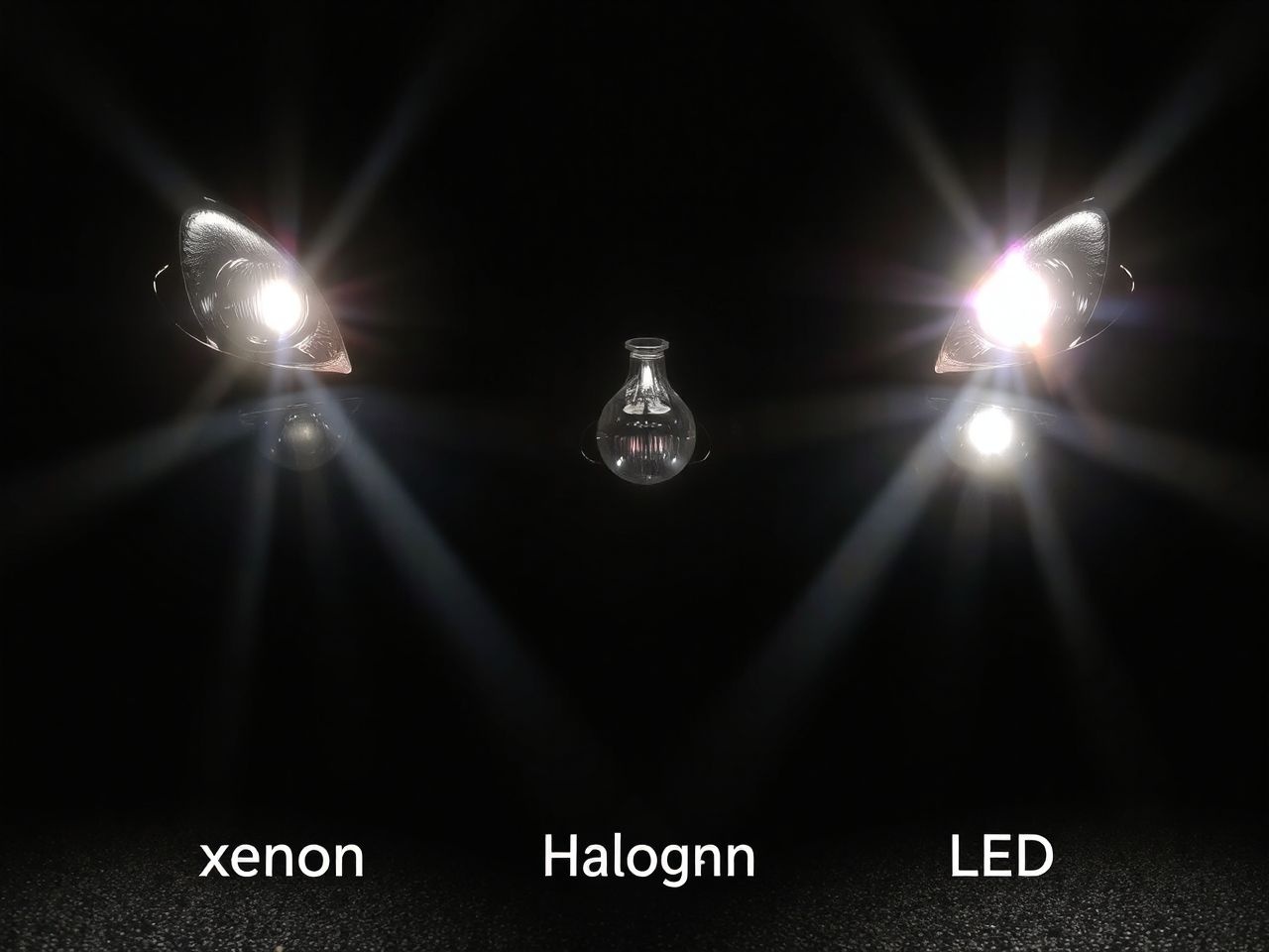 A Xenon fény erősebb, mint a halogén vagy LED fény.