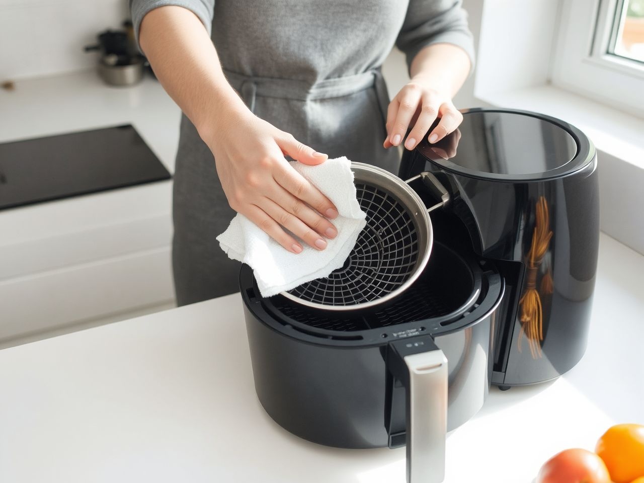 A rendszeres tisztítás növeli a forrólevegős fritőz élettartamát.