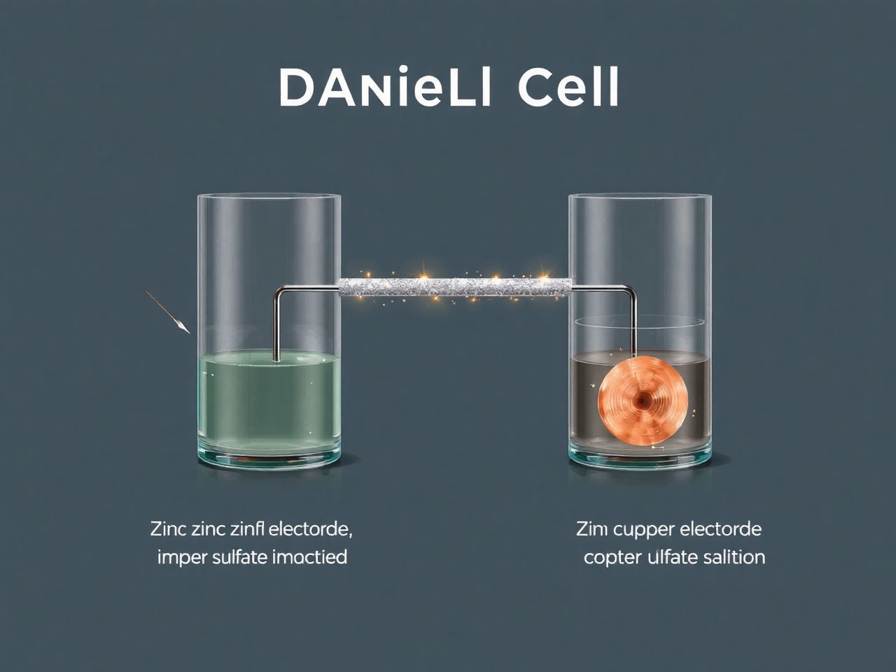 A Daniell-elemben a cink elektront ad, rézion elektronokat vesz fel.