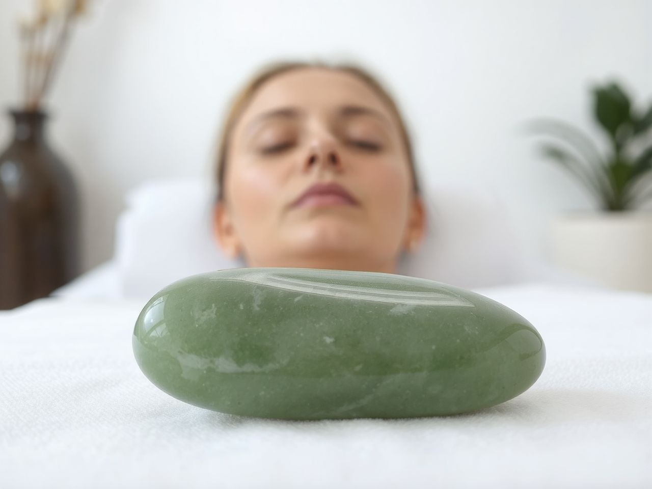 A jade kő nyugtatja az elmét, enyhíti a stresszt.