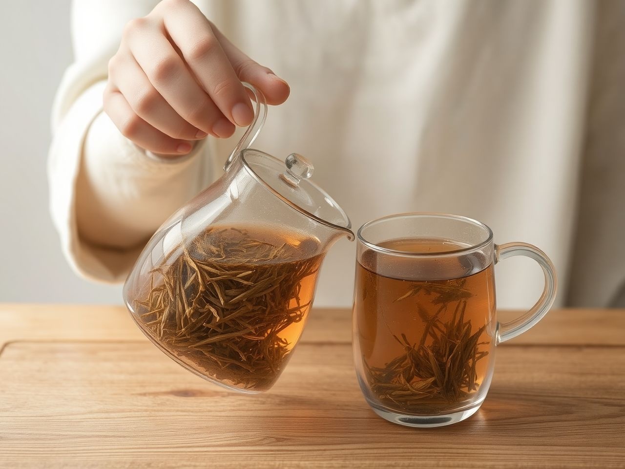 A kukicha tea készítése alacsony hőfokon megőrzi ízét.