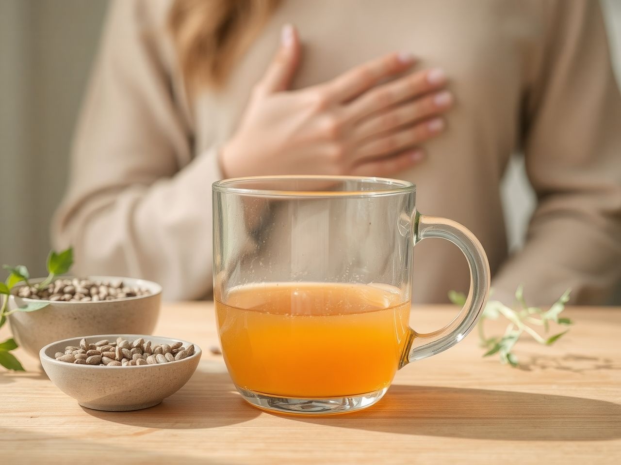 A lósóskamag tea túl sok fogyasztása hasi görcsöket okozhat.
