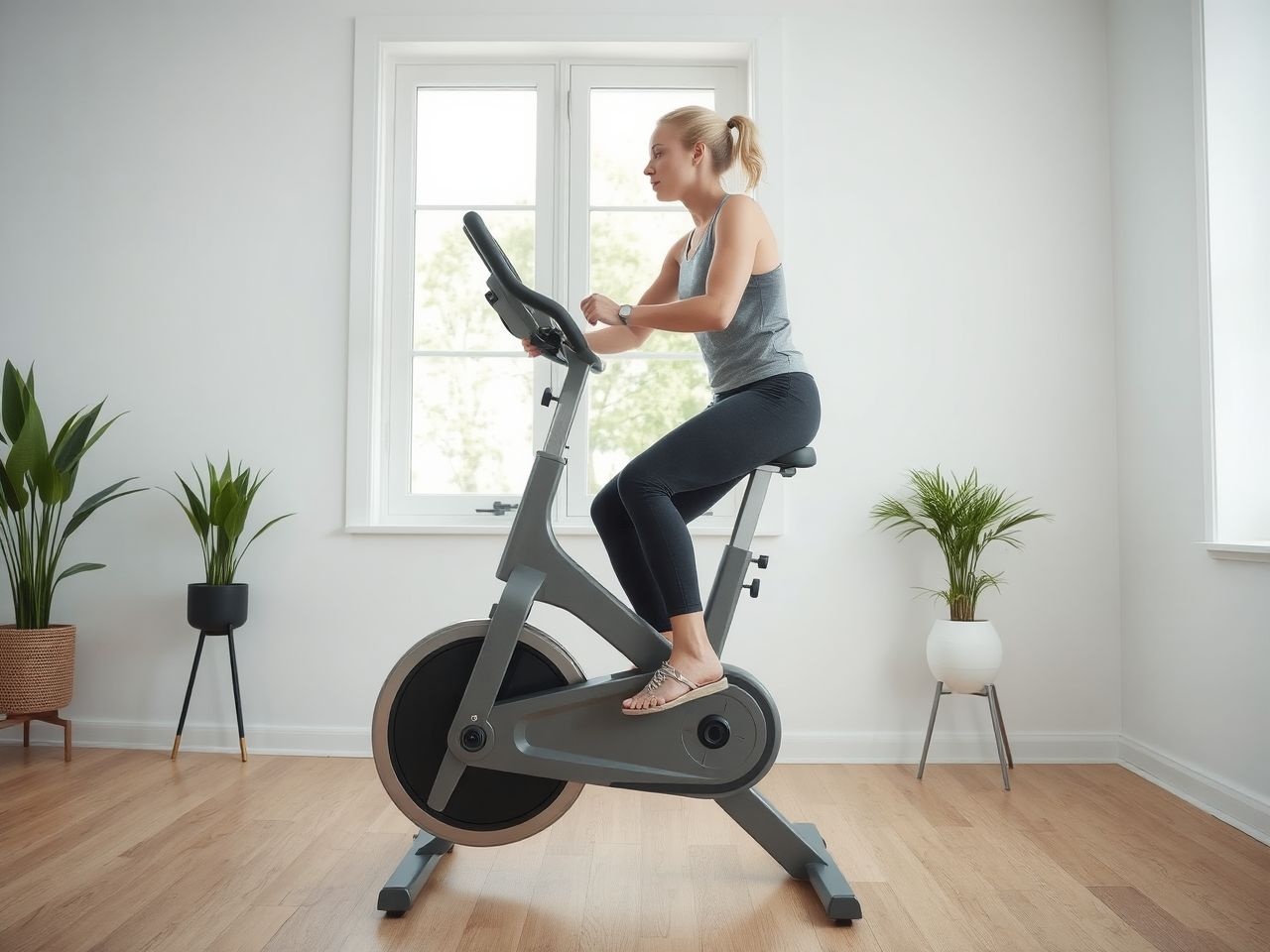 A mágnesfékes szobakerékpár csendes, precíz ellenállást biztosít.