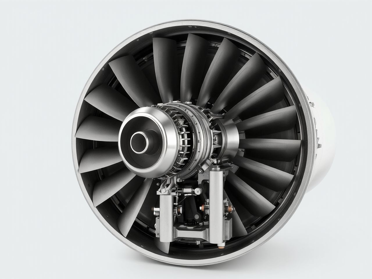 A turbóventilátoros hajtómű fő elemei a kompresszor, turbina és ventilátor.