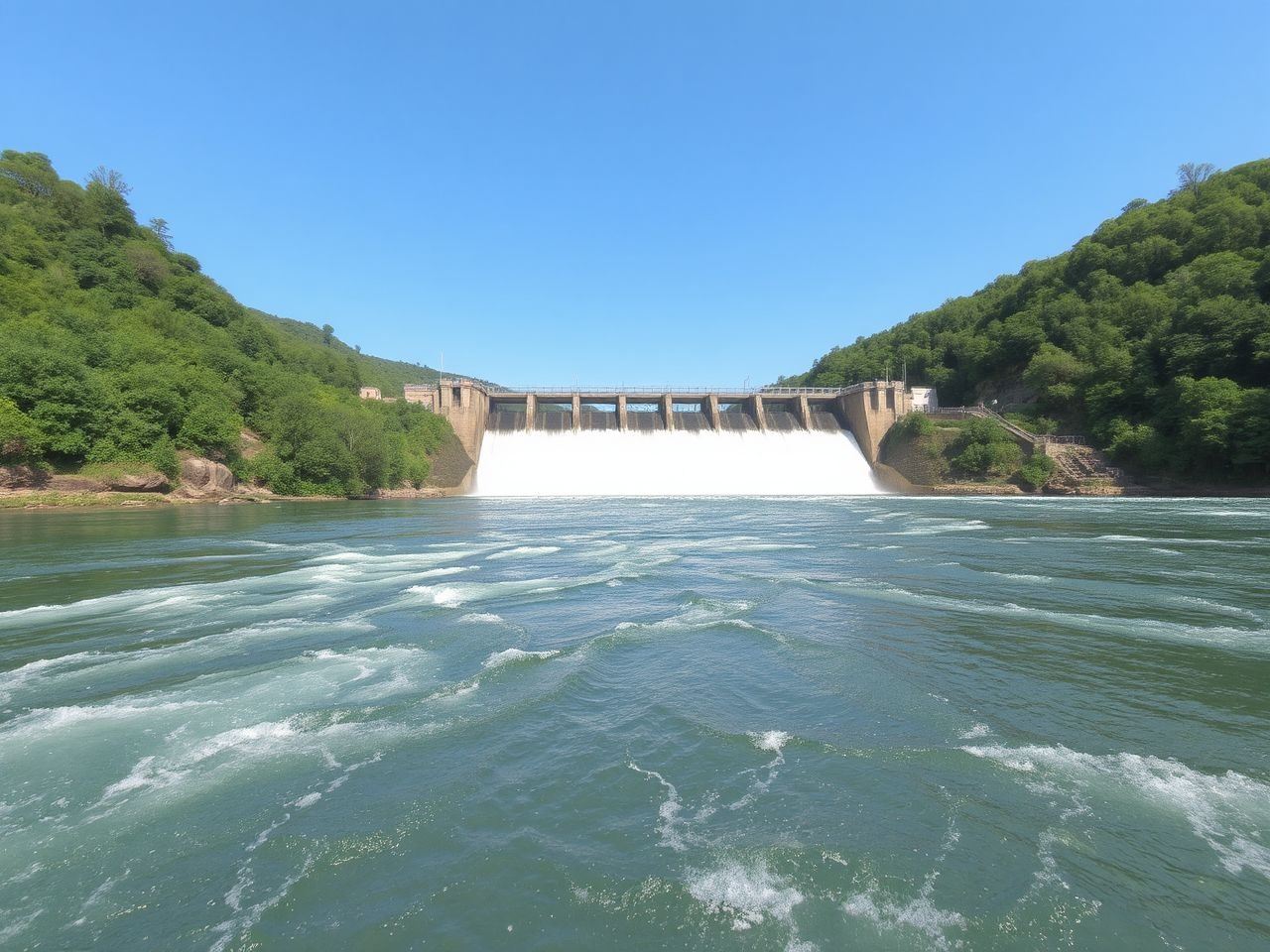 A vízenergia tiszta, megújuló erőforrás, folyók erejével működik.