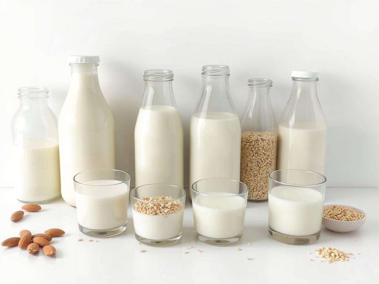 Mandulatej és zabital gazdag alternatívák a szóján túl.