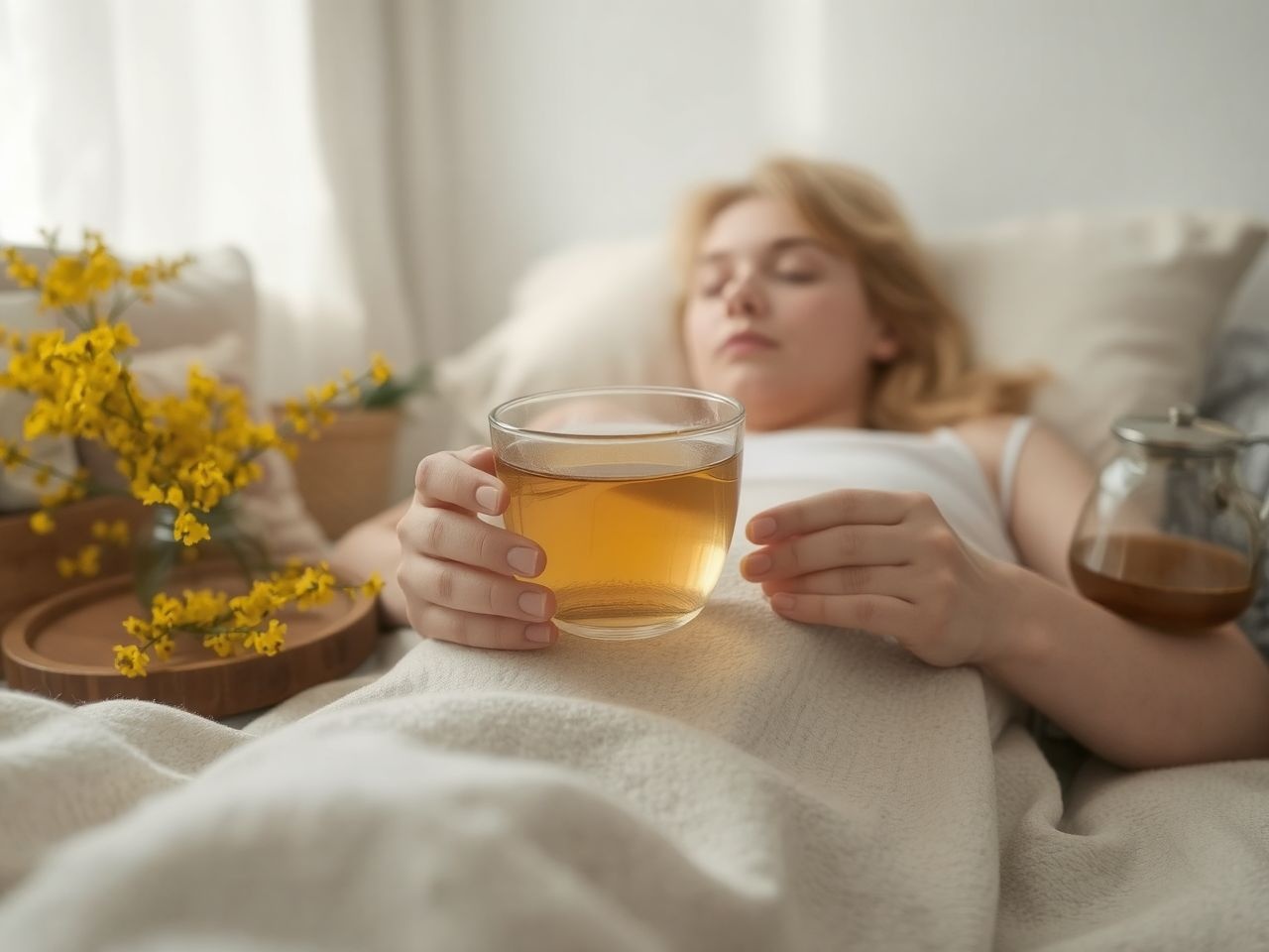 Az aranyvessző tea segít csökkenteni a stresszt és javítja az alvást.