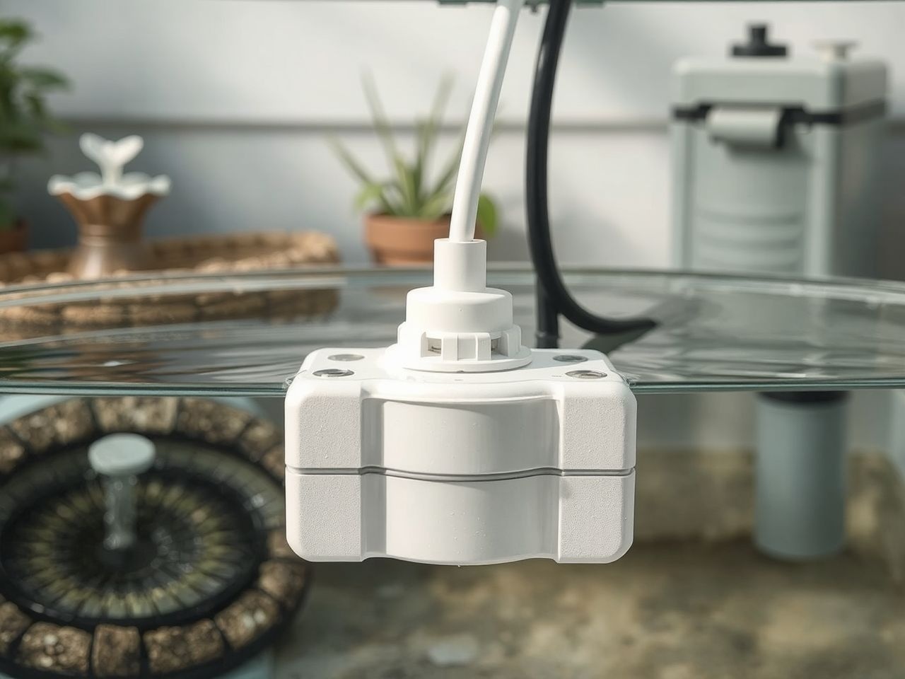 Az úszókapcsoló automatikusan szabályozza a búvárszivattyú működését.