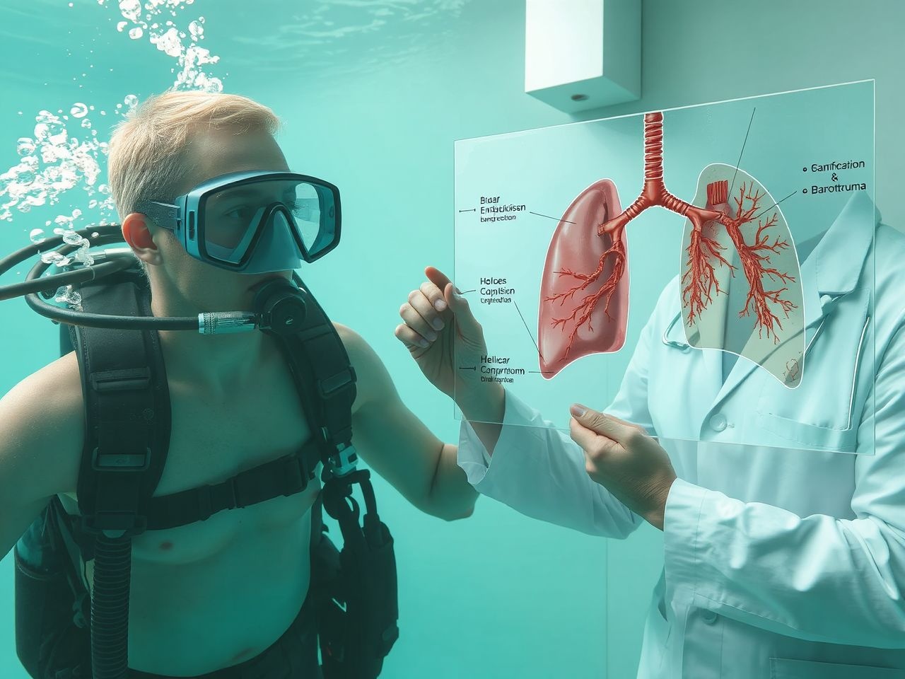 A sűrített hélium belélegzése súlyos barotrauma-kockázatot rejt.
