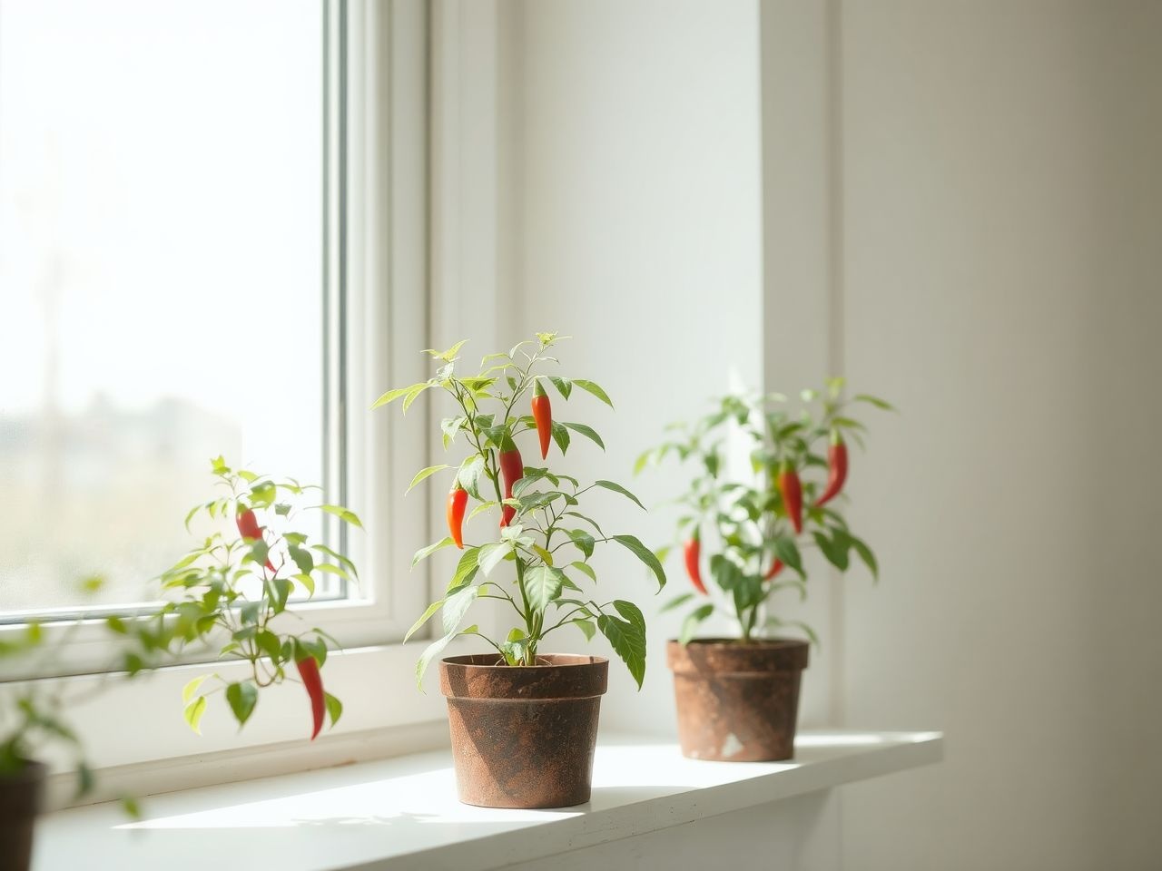 A chili termesztése otthon garantálja a mindig friss paprikát.
