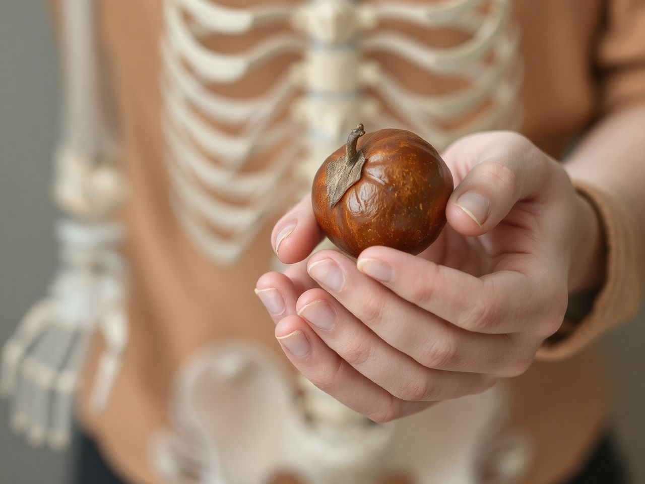 A gesztenye gazdag K-vitaminban, támogatja a csontok egészségét.