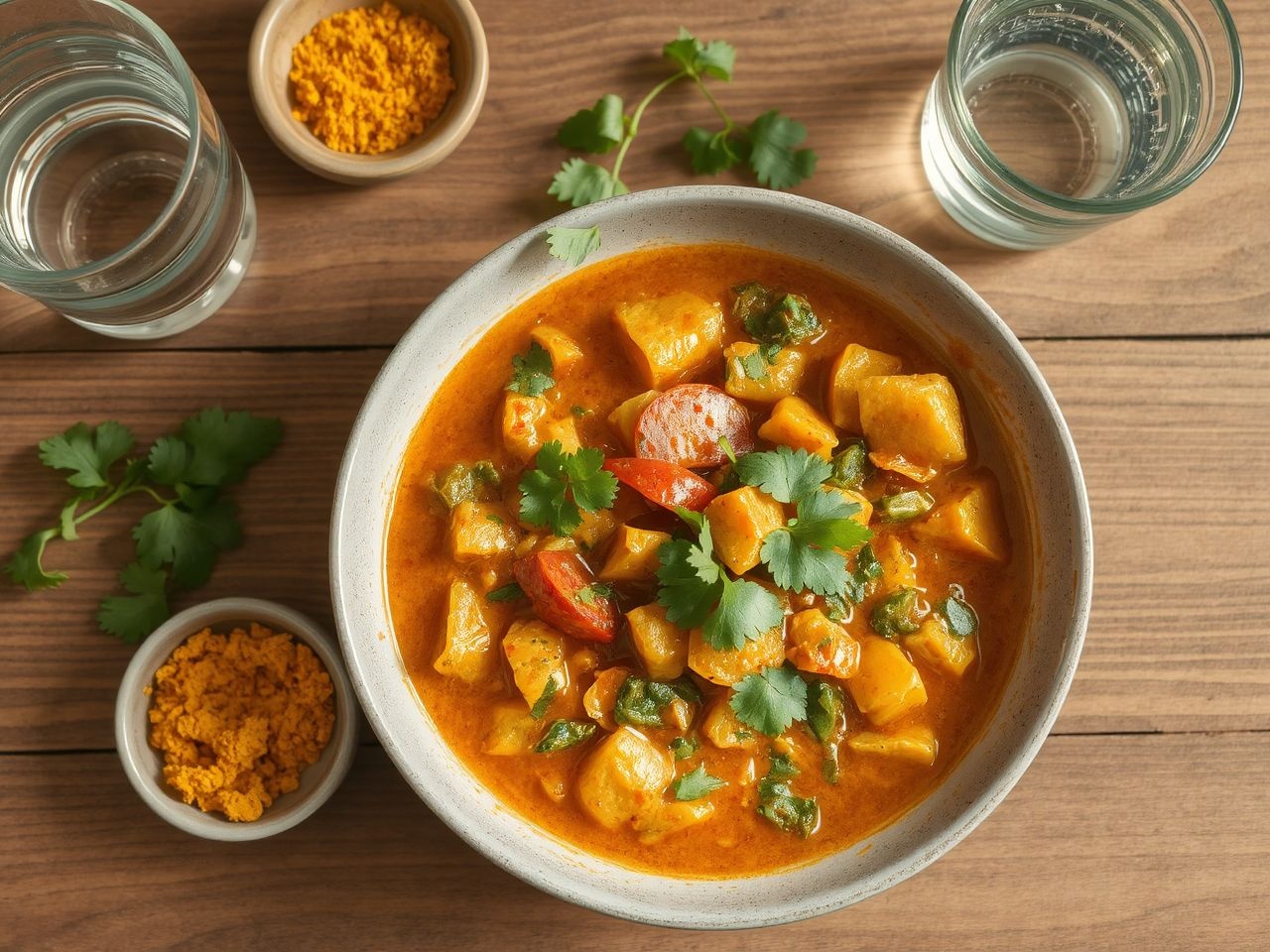 A curry fűszerei természetes gyulladáscsökkentők és emésztésjavítók.