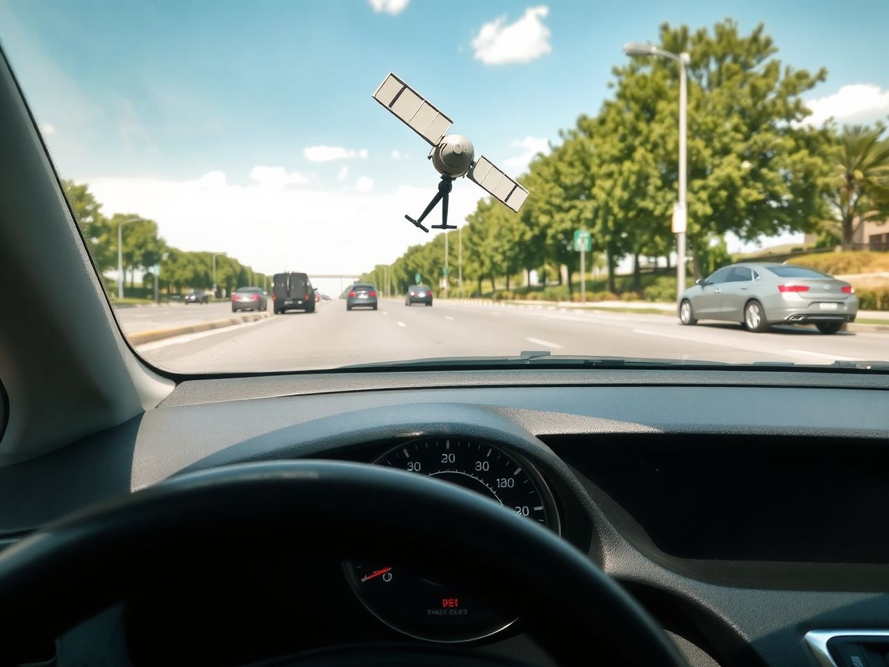 A GPS sebességmérés pontossága műholdjelek minőségétől függ.