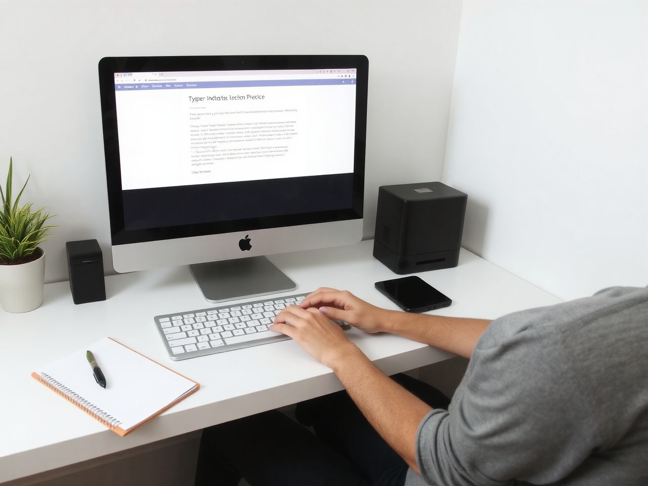 A rendszeres gyakorlás növeli a gépírás sebességét és pontosságát.