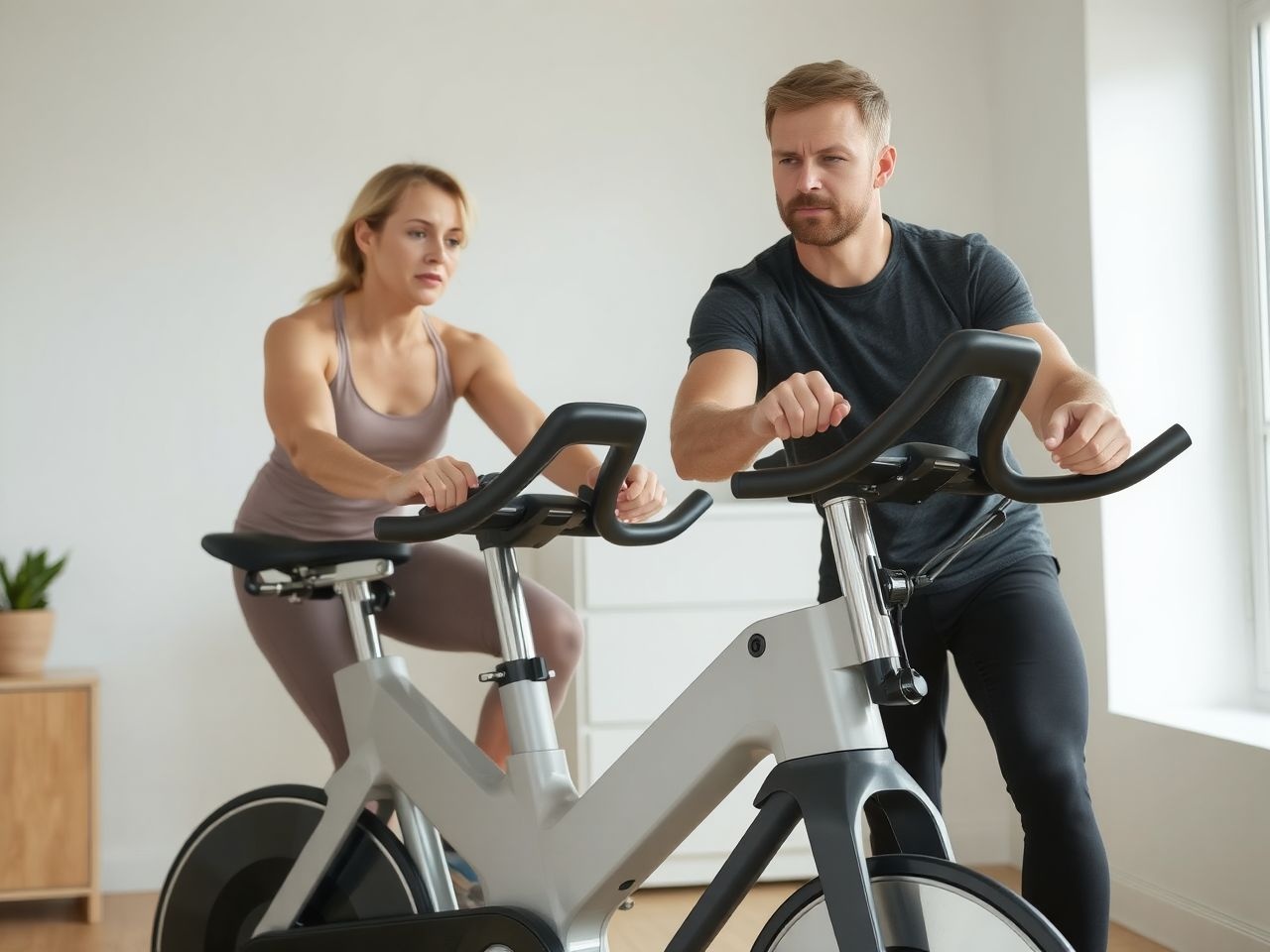 A mágnesfékes szobakerékpár precíz légellenállás-szabályozást kínál.