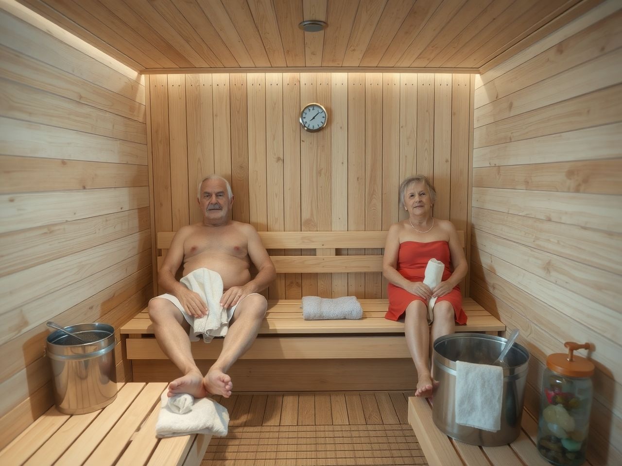 A szaunázás előtt mindig igyunk elegendő folyadékot a dehidratáció elkerülésére.