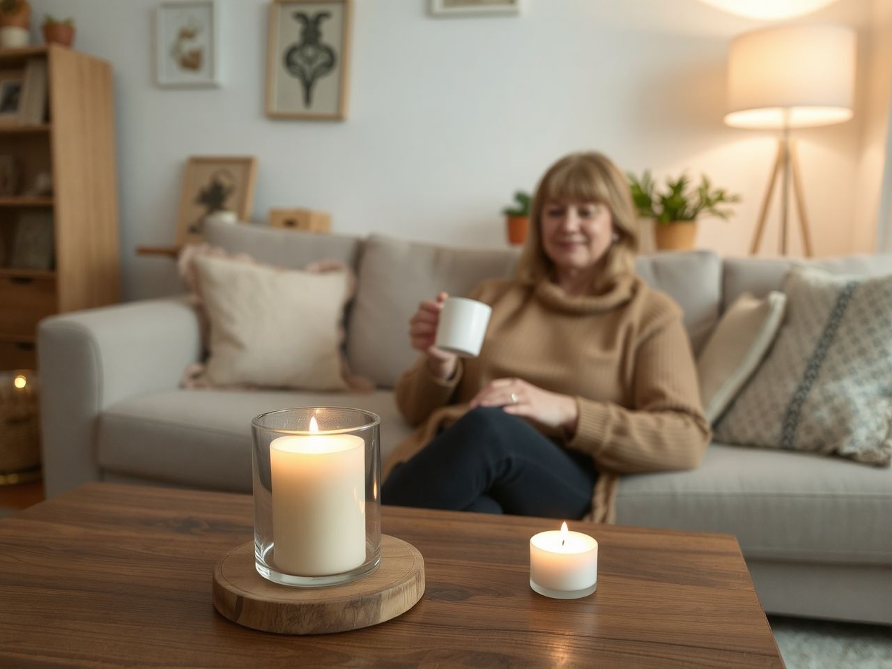 Az illatgyertyák nyugtató hatása segíti a relaxációt otthon.