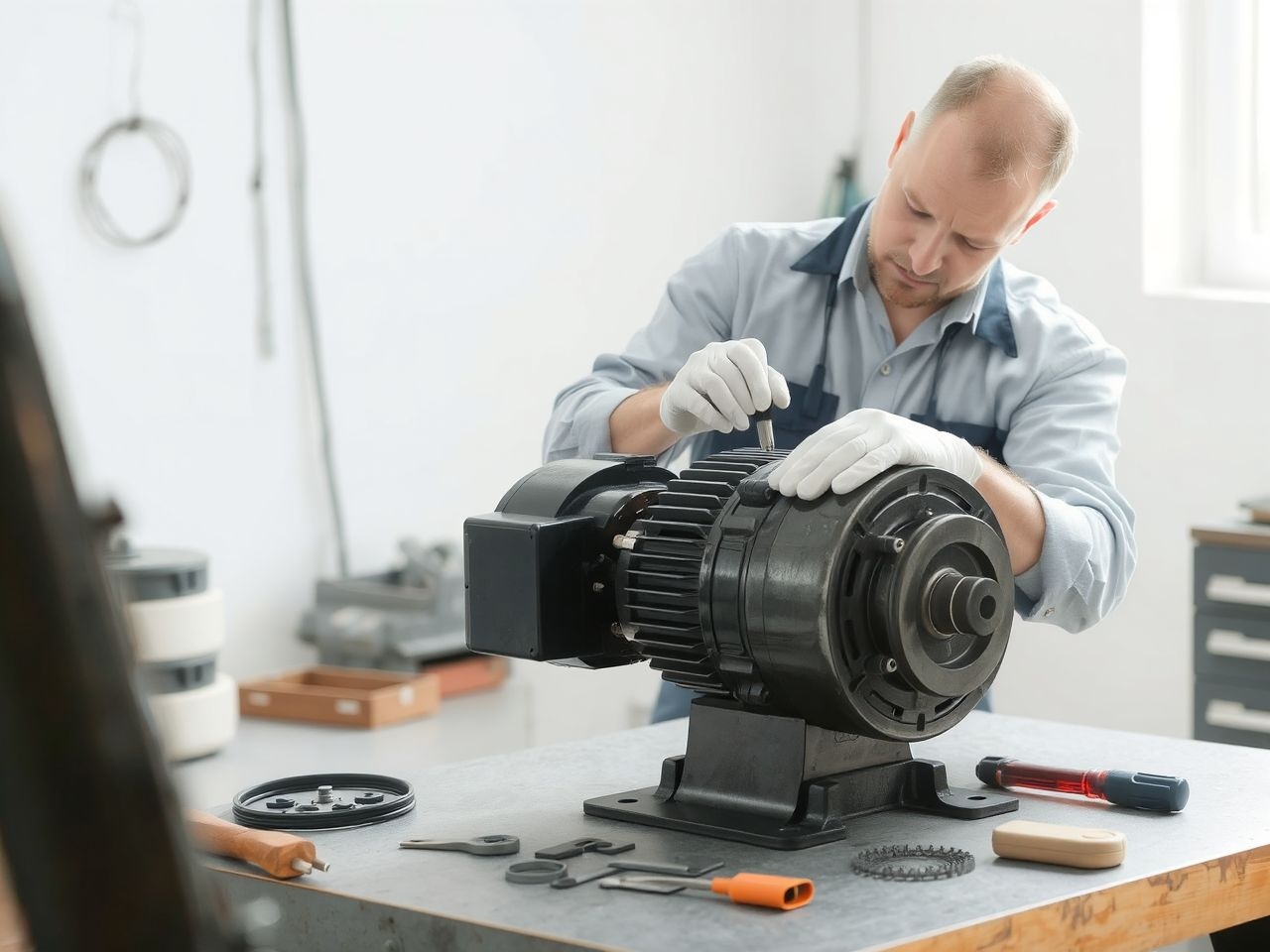 Rendszeres karbantartás meghosszabbítja az elektromotorok élettartamát.