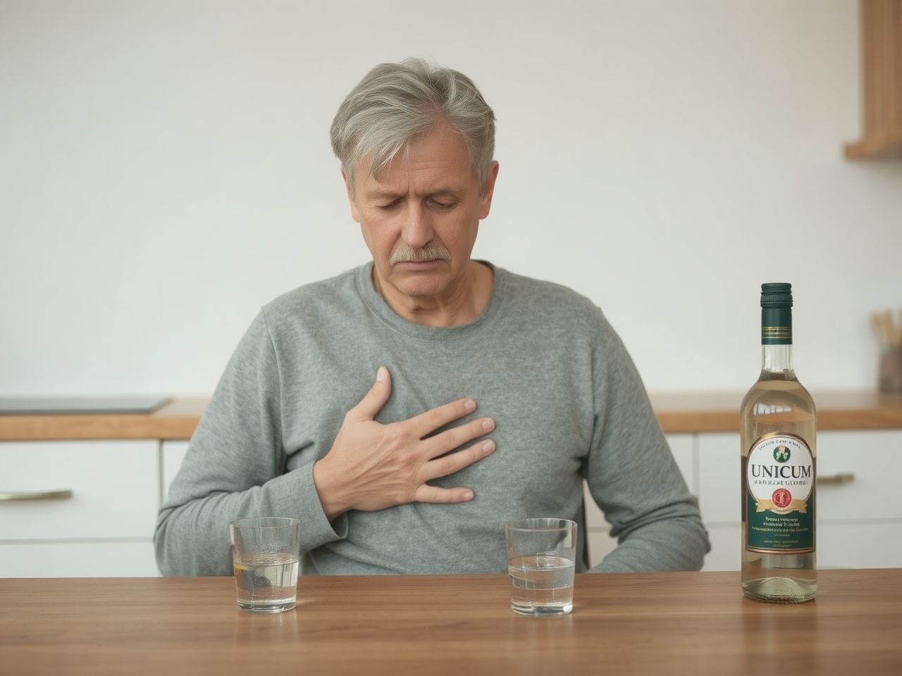 Az Unicum túlzott fogyasztása gyomorfájdalmat és irritációt okozhat.